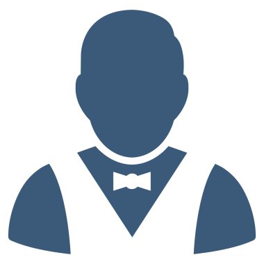 Garson düz glif simgesi