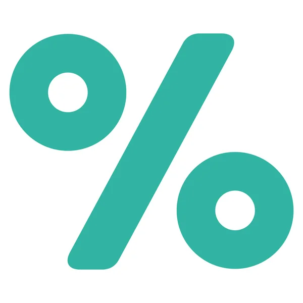 Percentage platte Glyph pictogram — Stockfoto