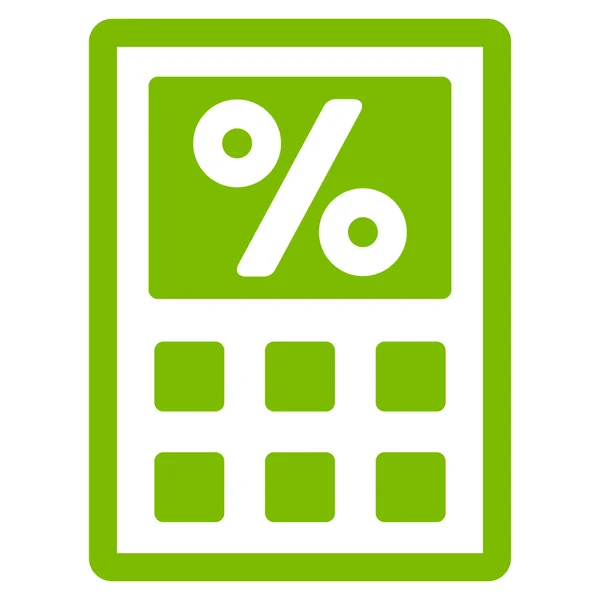 Calculadora de impuestos Icono de Glifos Planos —  Fotos de Stock