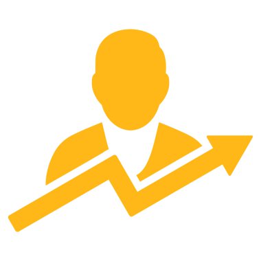 Kullanıcı Trend düz glif simgesi