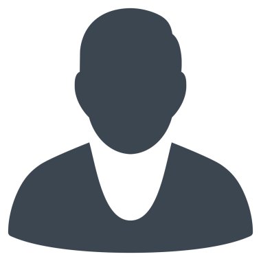 İstemci düz glif simgesi