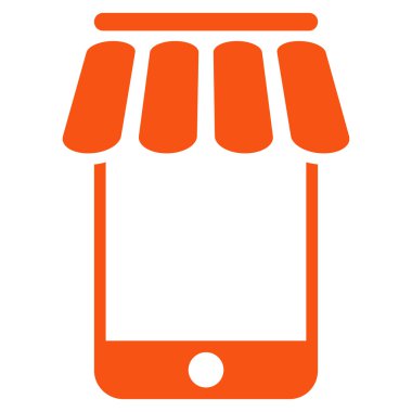 Webstore düz glif simgesi