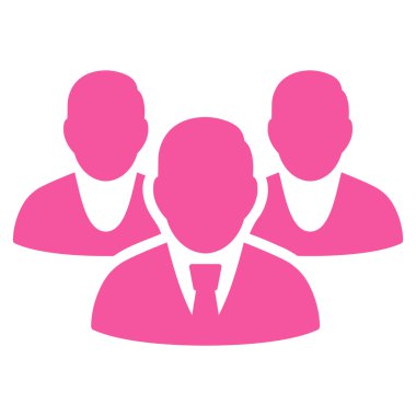 Personel düz glif simgesi