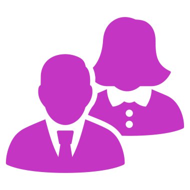 İnsanlar düz glif simgesi