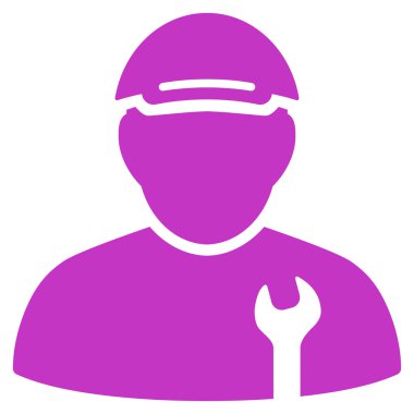 Mekanik düz glif simgesi