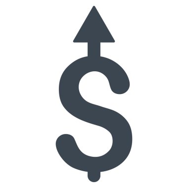 İş büyüme düz glif simgesi