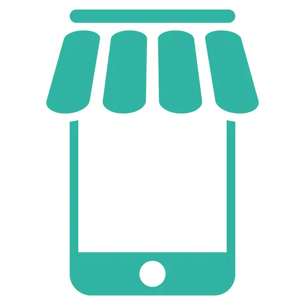 Tienda Web Flat Glyph Icon —  Fotos de Stock