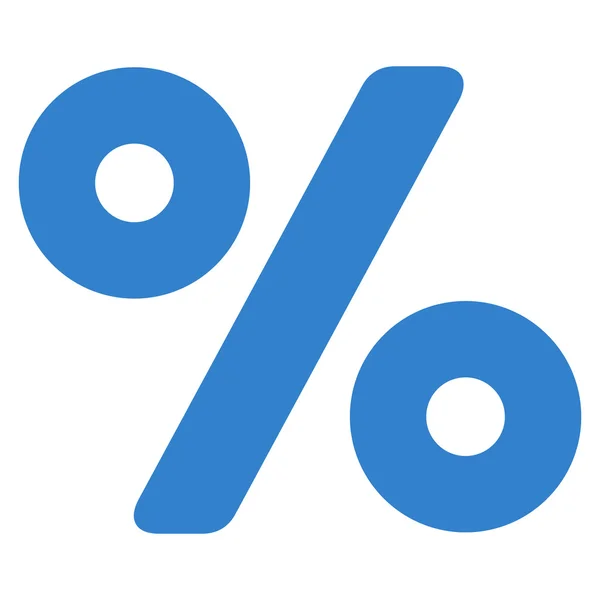 Ícone de glifo liso por cento — Fotografia de Stock