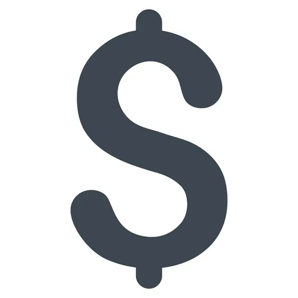 Dollar Flat Glyph Icon — Stock Photo, Image