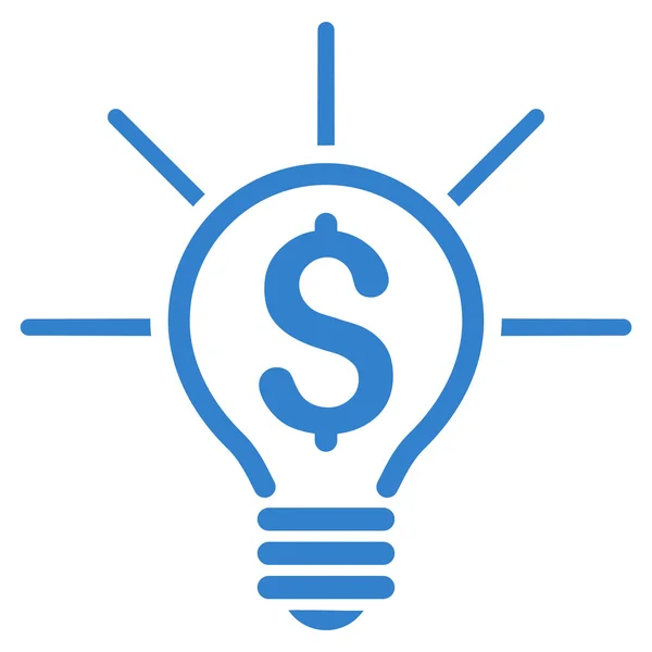 Idea financiera Bulb Flat Glyph Icon — Foto de Stock