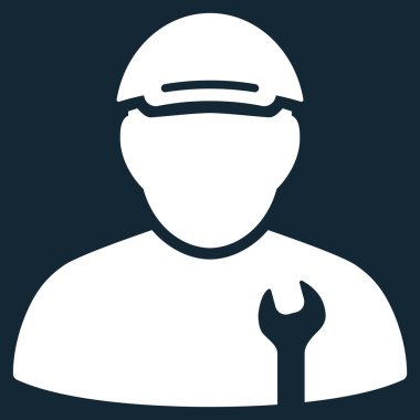 Mekanik düz glif simgesi