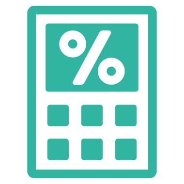 Vergi hesap makinesi düz glif simgesi