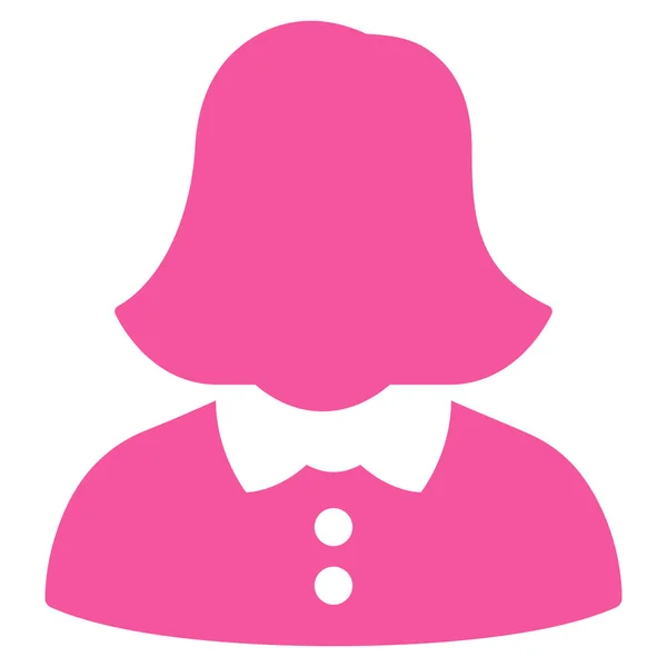 Ikona kobieta płaskie glifów — Zdjęcie stockowe