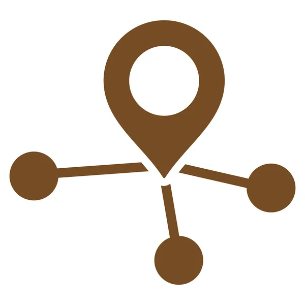 Orte flaches Glyphen-Symbol — Stockfoto