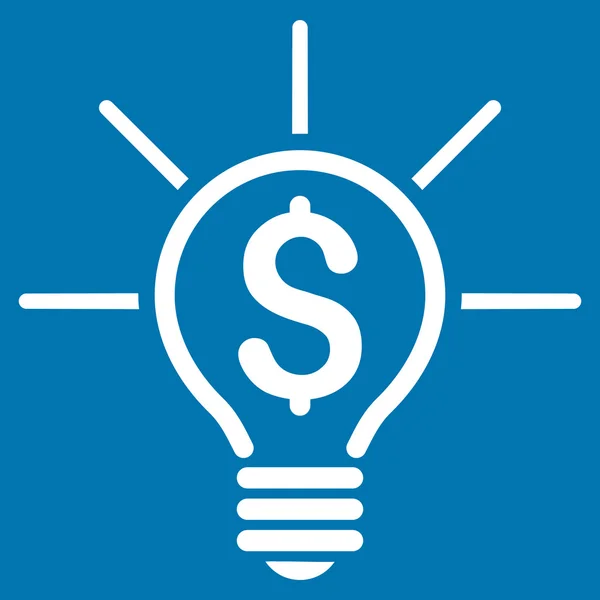 Idea financiera Bulb Flat Glyph Icon — Foto de Stock