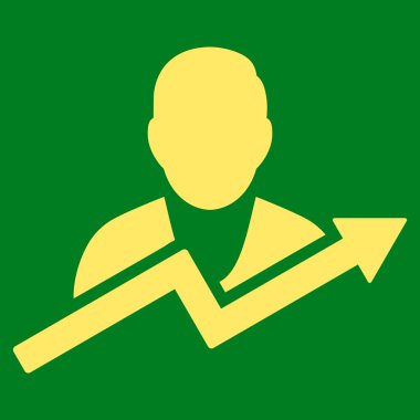 Kullanıcı Trend düz glif simgesi