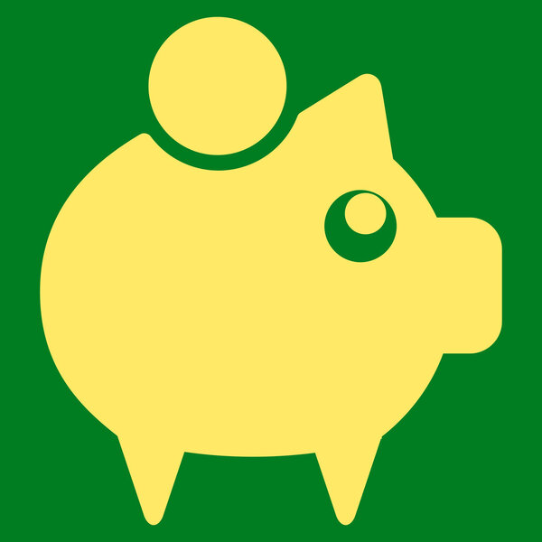 Piggy Bank Flat Glyph Icon