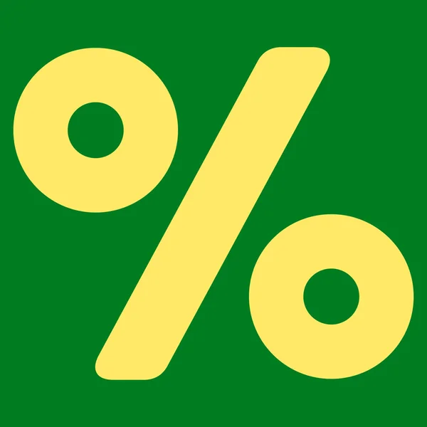 Икона "Процент плоской глифы" — стоковое фото