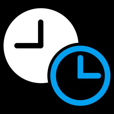 Saatler düz simgesi