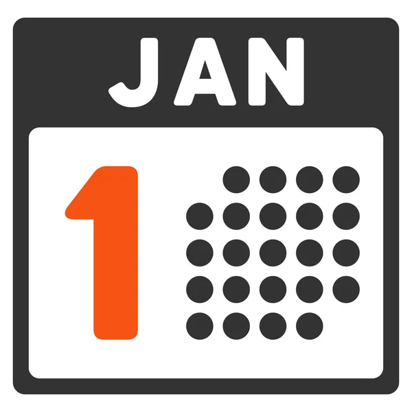 Január első ikon — Stock Vector