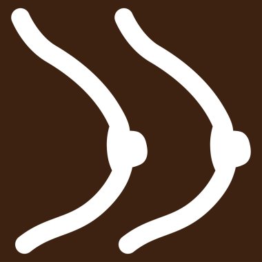 Kadın göğüsler düz simgesi