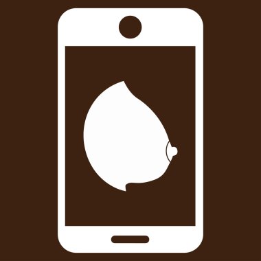 Mobil erotik meme düz simgesi