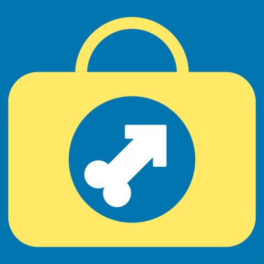 Erkek ereksiyon büyük düz simgesi