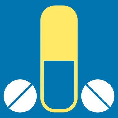 Erkek ilaç düz simgesi