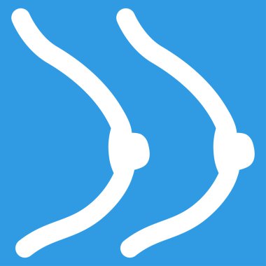 Kadın göğüsler düz simgesi