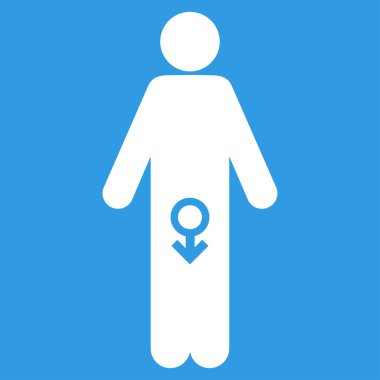 Erkek iktidarsızlık düz simgesi