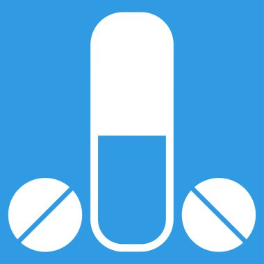 Erkek ilaç düz simgesi