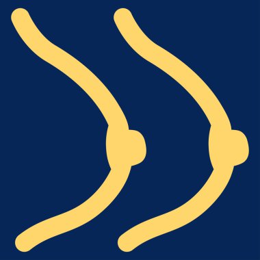 Kadın göğüsler düz simgesi