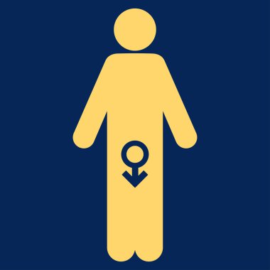 Erkek iktidarsızlık düz simgesi