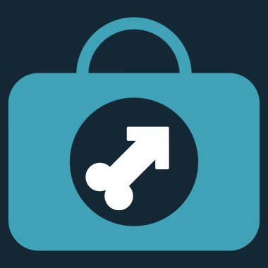 Erkek ereksiyon büyük düz simgesi