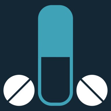 Erkek ilaç düz simgesi