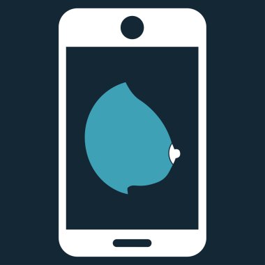 Mobil erotik meme düz simgesi