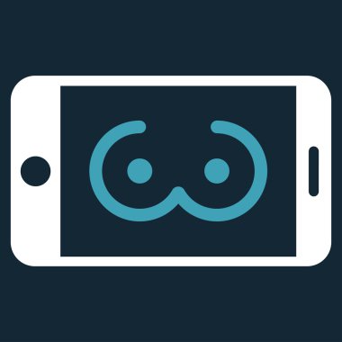 Mobil kadın Erotics düz simgesi