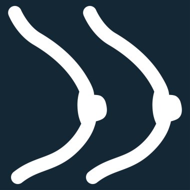 Kadın göğüsler düz simgesi