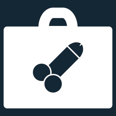 Düz cinsel araç kutusu simgesi