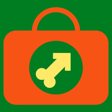 Erkek ereksiyon büyük düz simgesi