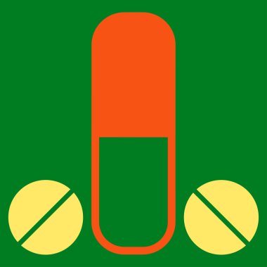 Erkek ilaç düz simgesi