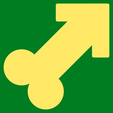 Erkek cinsel sembol düz simgesini