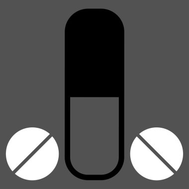 Erkek ilaç düz simgesi