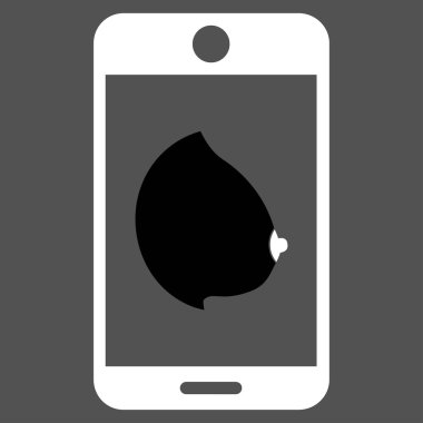 Mobil erotik meme düz simgesi