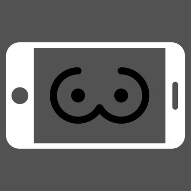 Mobil kadın Erotics düz simgesi