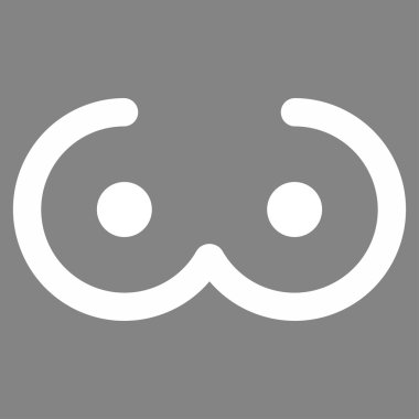 Kadın meme düz simgesi