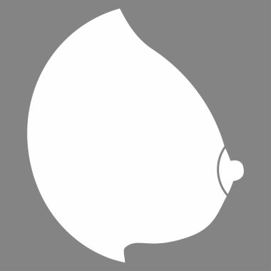 Kadın meme düz simgesi