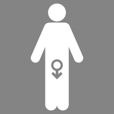 Erkek iktidarsızlık düz simgesi