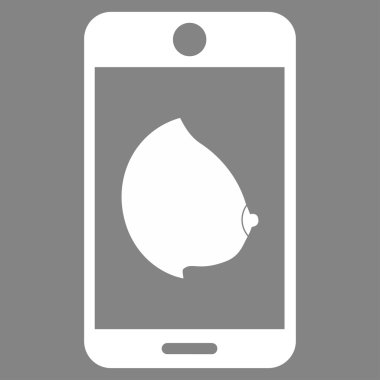 Mobil erotik meme düz simgesi