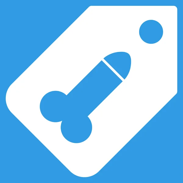 Dildo Tag Flat Icon — Stock vektor